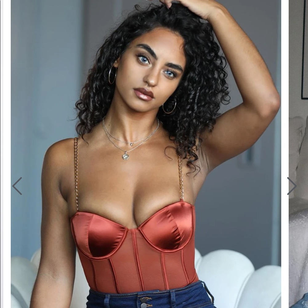 Fashion nova mesh bodysuit sz M NWT